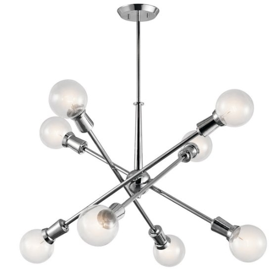 Picture of 800w (8 x 100w) 30" Armstrong 8 Light Chrome Chandelier