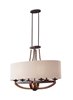 Foto para 360w (6 x 60w) 36" Adan 6 Light Rustic Iron and Burnished Wood Cand Linear Chandelier