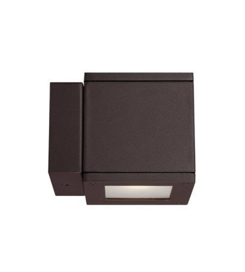 Picture of 32w 1070lm 30K 5" Rubix Outdoor Double Light LED WW Bronze Wall Sconce
