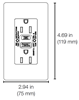 Picture of 15a GFCI Self-Testing Tamper Resistant Claro White NEMA 5-15R Duplex Receptacle