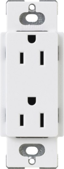 Picture of 15a Claro White NEMA 5-15R Duplex Receptacle