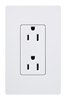 Foto para 15a Claro White NEMA 5-15R Duplex Receptacle