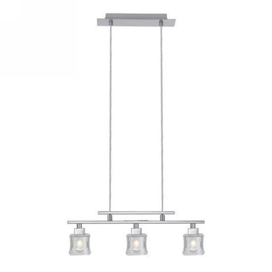Picture of 120w (3 x 40w) Tanga 1 G9 Trestle Nickel Frosted 3-Light Hanging Light Pendant