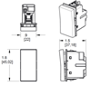 Picture of 15a adorne Paddle Magnesium Half-Size Single Pole 3 Way Rocker 1 Module Switch