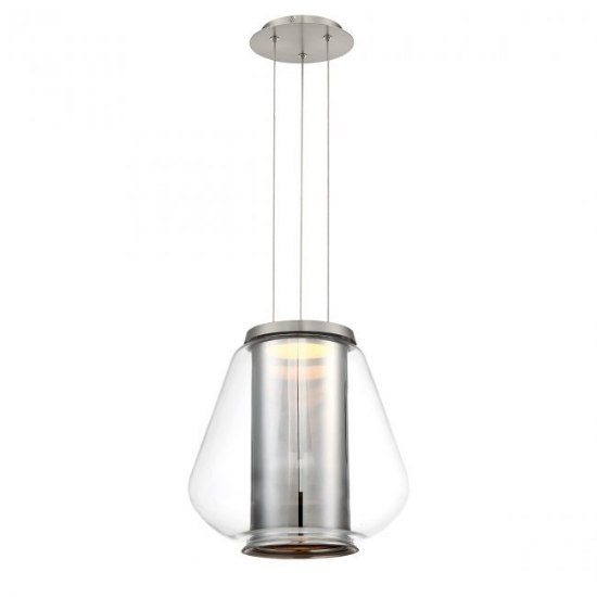 Picture of 15.5w 960lm 30k 120-277v 13" Dynamo Brushed Nickel/Chrome WW LED Pendant