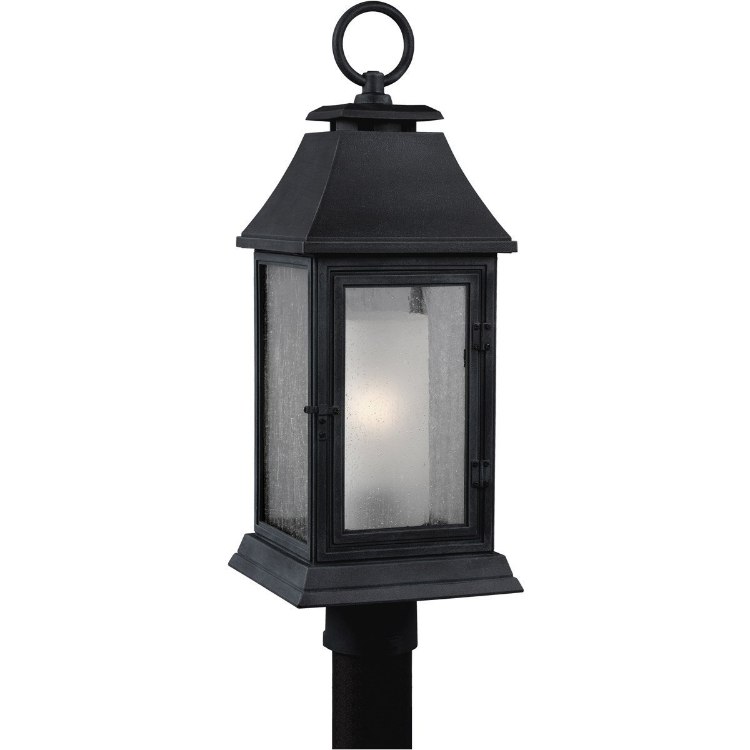 Foto para 75w 24" Shepherd Dark Weathered Zinc A19 Outdoor Post Lantern