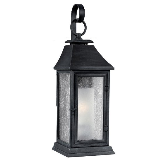 Picture of 75w 19" Shepherd Dark Weathered Zinc A19 Outdoor Wall Sconce