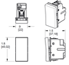 Foto para 15a adorne Paddle White Half-Size Single Pole 3 Way Rocker 1 Module Switch