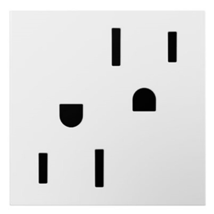 Picture of 15a adorne White 2-Module Tamper Resistant Duplex Outlet