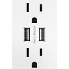 Picture of 15a adorne White Tamper Resistant USB Plus-Size Combo Duplex Outlet