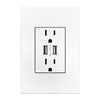 Picture of 15a adorne White Tamper Resistant USB Plus-Size Combo Duplex Outlet