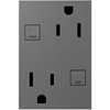 Picture of 15a adorne Magnesium Plus-Size Tamper Resistant GFCI Duplex Outlet