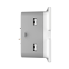 Foto para 15a 3" adorne White 2-Outlet Modular Outlet