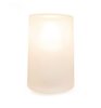 Foto para 1w 4½" 65lm 27k 30h Ice Round 100 ECO White Sand Blasted Pressed Glass 12V G4 SW LED Cordless Table Lamp