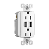 Picture of 15a White Tamper Resistant USB 3.1 Combo Duplex Outlet