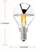 Foto para 4w 400lm 27k 120v E12 G14 (G45) (80x45 mm) Half Silver Filament Dimmable SW LED Light Bulb