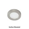 Picture of 5w 200lm 27k 3" 24v Brushed Nickel Undercabinet Dimmable Edge-lit SW LED Button Light