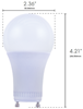 Foto para 10w ≈60w 800lm 30k 92cri Gu24 A19 Pearl White Gen 2 JA8 Open/Enclosed Dimmable WW LED Light Bulb