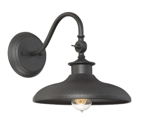 Picture of 100w 11" Raleigh Black Outdoor 1-Light E Wall Lantern