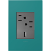 Picture of adorne Plastics Turquoise Blue 1-Gang 3 Module Wall Plate