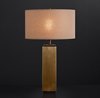 Picture of 100w 28¾" Square Column Vintage Brass/Bronze 1-Light E26 Table Lamp