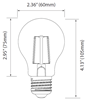Picture of 6.5w ≅40w 455lm 22k 120v E26 A19 Filament Dimmable SW LED Light Bulb
