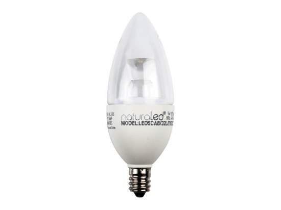 Picture of 5w ≅40w 325lm 50k 120v E12 Candle Blunt Dimmable CW LED Light Bulb