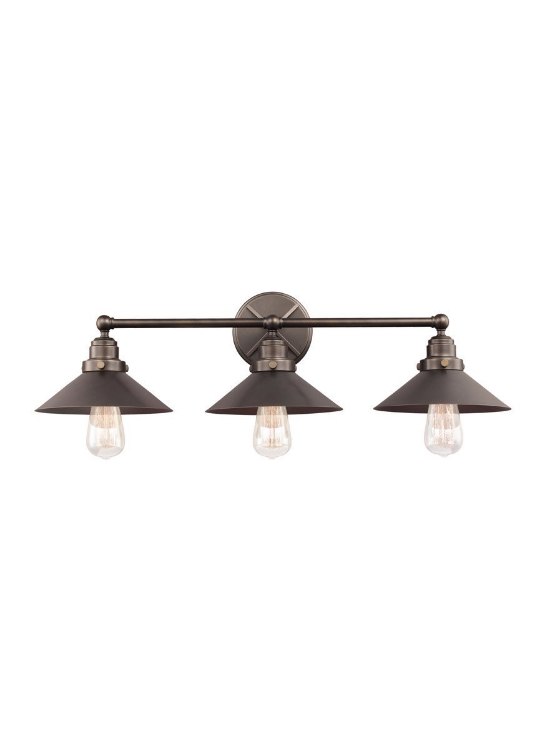 Picture of 225w (3 x 75w) 32" Hooper 3 Light Antique Bronze Vanity Wall Light