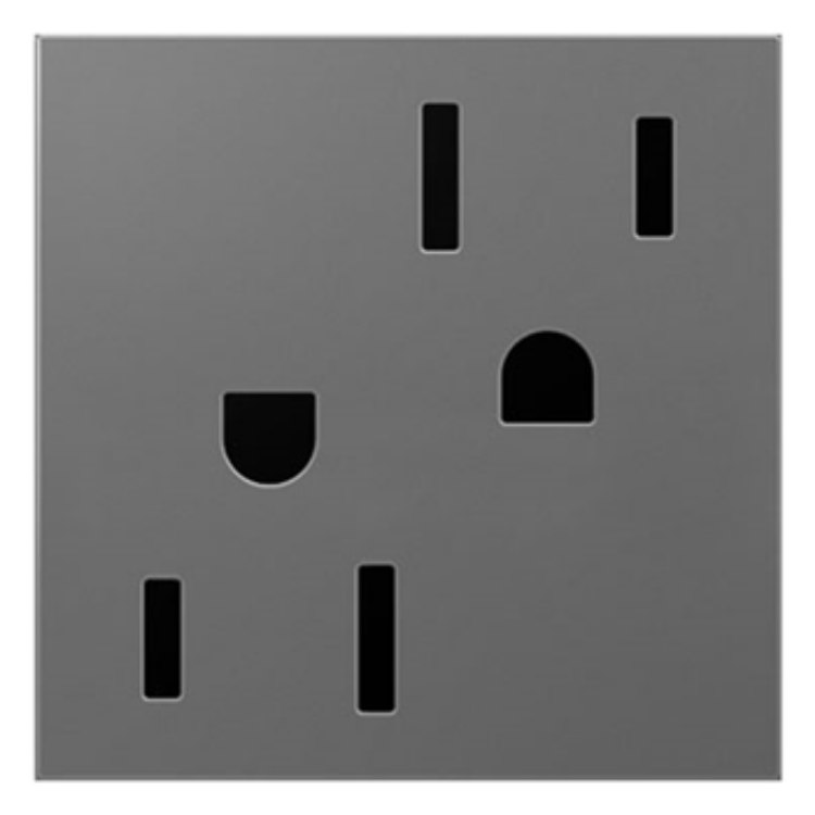 Picture of 15a adorne Magnesium Wi-Fi Ready 2-Module Tamper Resistant Duplex Outlet