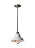 Picture of 100w Urban Renewal Brushed Steel Glossy White A-19 E-26 1-Light Mini Pendant
