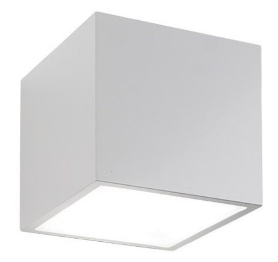 Foto para 30.5w 2334lm 30K 5.5" 120-277v Bloc White Cube Up & Down WW LED Outdoor Wall Light