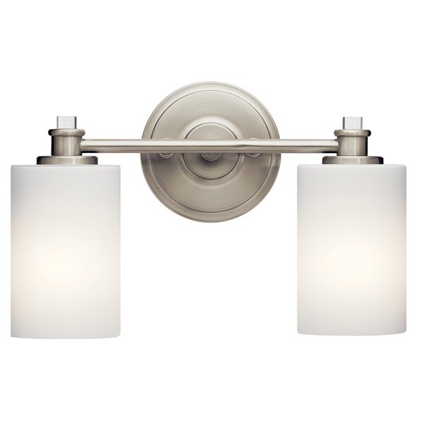 Foto para 200w (2x100w) 14" Joelson Brushed Nickel E26 A19 MED 2-Light Wall Vanity