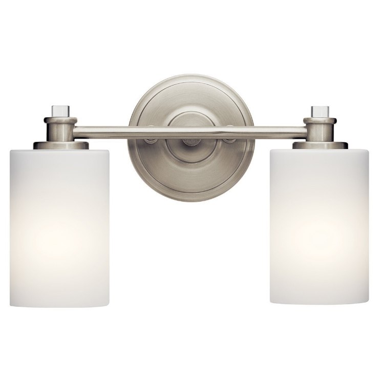 Foto para 200w (2x100w) 14" Joelson Brushed Nickel E26 A19 MED 2-Light Wall Vanity