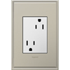 Picture of 15a adorne White Tamper Resistant Plus-Size 3-Module Duplex Outlet