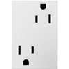 Picture of 15a adorne White Tamper Resistant Plus-Size 3-Module Duplex Outlet