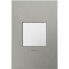 Picture of adorne Cast Metals Brushed Stainless Steel 1-Gang 2-Module Wall Plate