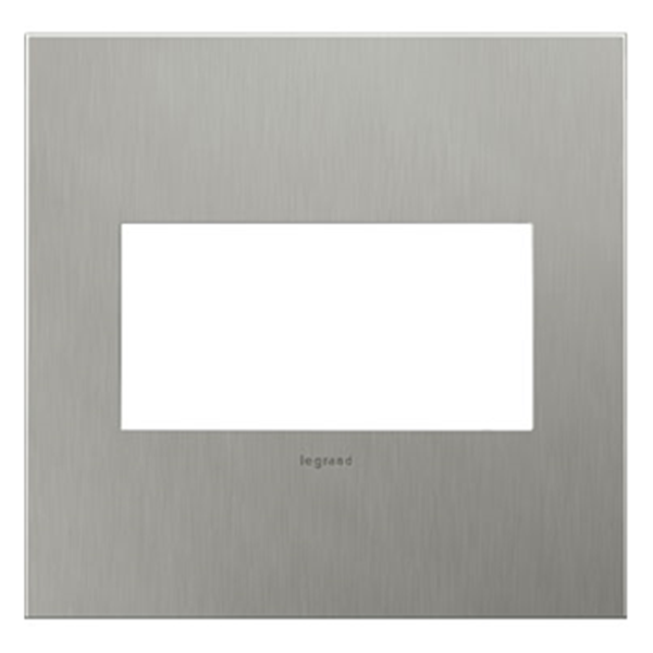 Foto para adorne Cast Metals Brushed Stainless Steel 2-Gang Wall Plate