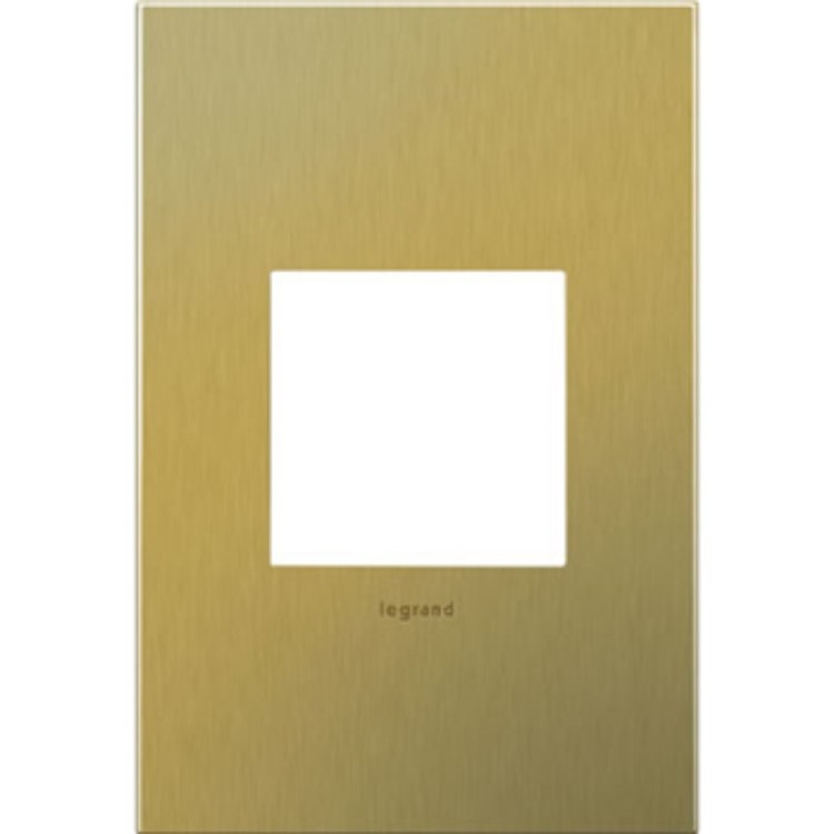 Picture of adorne Cast Metals Brushed Brass 1-Gang 2-Module Wall Plate