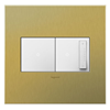 Picture of adorne Cast Metals Brushed Brass 2-Gang Wall Plate
