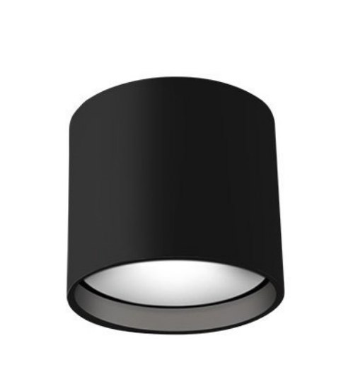 Picture of 14w 1100lm 30k 5⅛" Falco Black Round Cast Aluminum Dimmable WW LED Flushmount