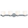 Picture of 240w (4 x 60) Frisco E-26 A-19 Incandescent Damp Location Chrome Opal Wall & Vanity (CAN 35"x2"x0.88"Ø4.75")