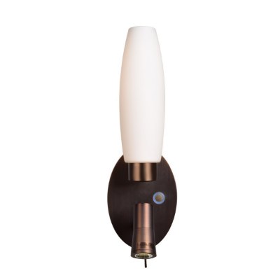 Show details for 13w Nite Module 85CRI LED Dry Location Bronze Opal Led Wall Fixture (OA HT 16) (CAN 7"x5"x1.5") Picture of 13w Nite Module 85CRI LED Dry Location Bronze Opal Led Wall Fixture (OA HT 16) (CAN 7"x5"x1.5")
