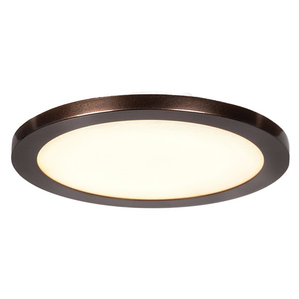 Picture of 15w 1100lm 30k 120v 7½" Disc Bronze Acrylic SSL Dedicated LED Damp Location White Dimmable Round WW LED Flush Mount