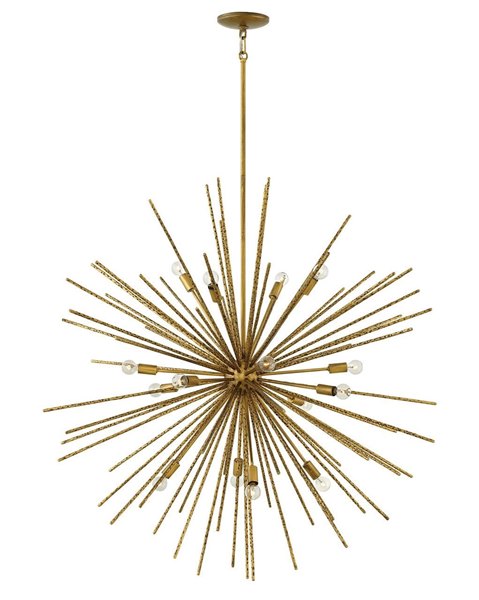 Foto para 40w Chandelier Tryst CAND Burnished Gold Stem Hung Pendant