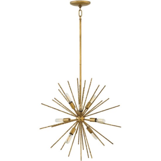 Foto para 60w Chandelier Tryst CAND Burnished Gold Stem Hung Pendant