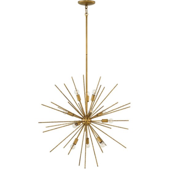 Foto para 60w Chandelier Tryst CAND Burnished Gold Stem Hung Pendant