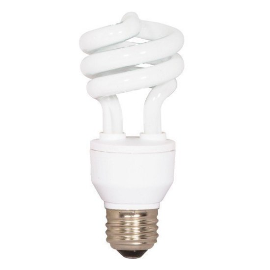 Picture of 18w 27K 230v T2 E26 Mini Spiral Compact Fluorescent 82 CRI Med-Base SW CFL Light Bulb