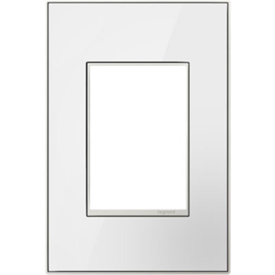 Picture of adorne Real Materials Mirror White 1-Gang+ 3-Module Wall Plate