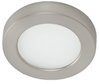 Foto para 5w 200lm 27k 3" 24v Brushed Nickel Undercabinet Dimmable Edge-lit SW LED Button Light