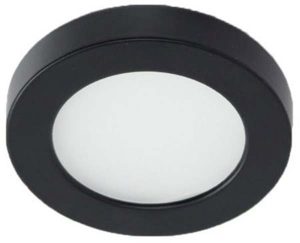 Picture of 5w 200lm 27k 3" 24v Black Undercabinet Dimmable Edge-lit SW LED Button Light